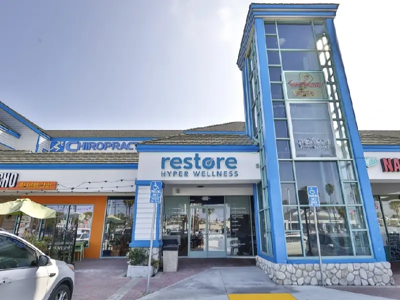 Restore Hyper Wellness storefront in a Redondo Beach shopping center