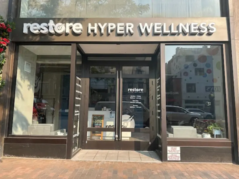 Restore Hyper Wellness storefront with signage on the Upper East Side